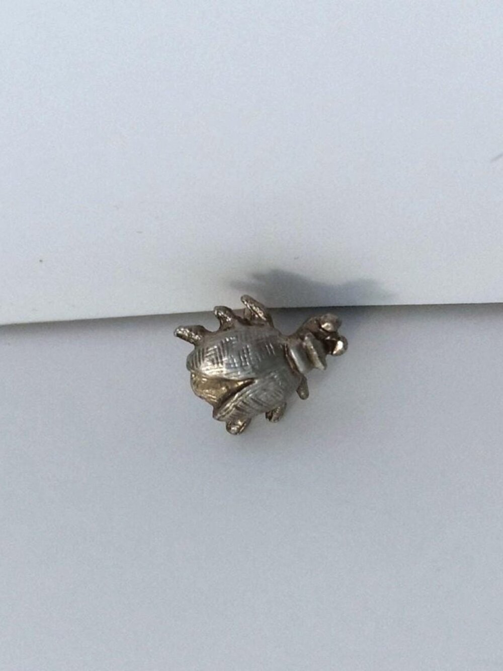 Vintage Beetle Tie Tack Pin Scarab Tick Silver Tone Mens Jewelry Insect - Picture 6 of 9